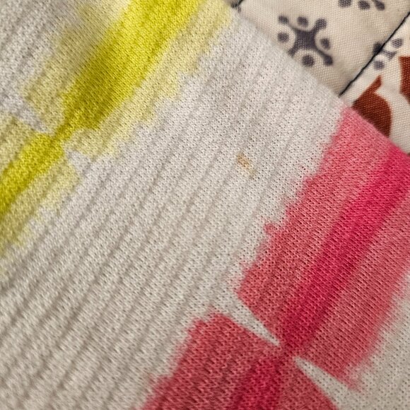 T by‎ Talbots Women's Size XL Tie Dye Striped White Shirt 3/4 Sleeve - Picture 10 of 10